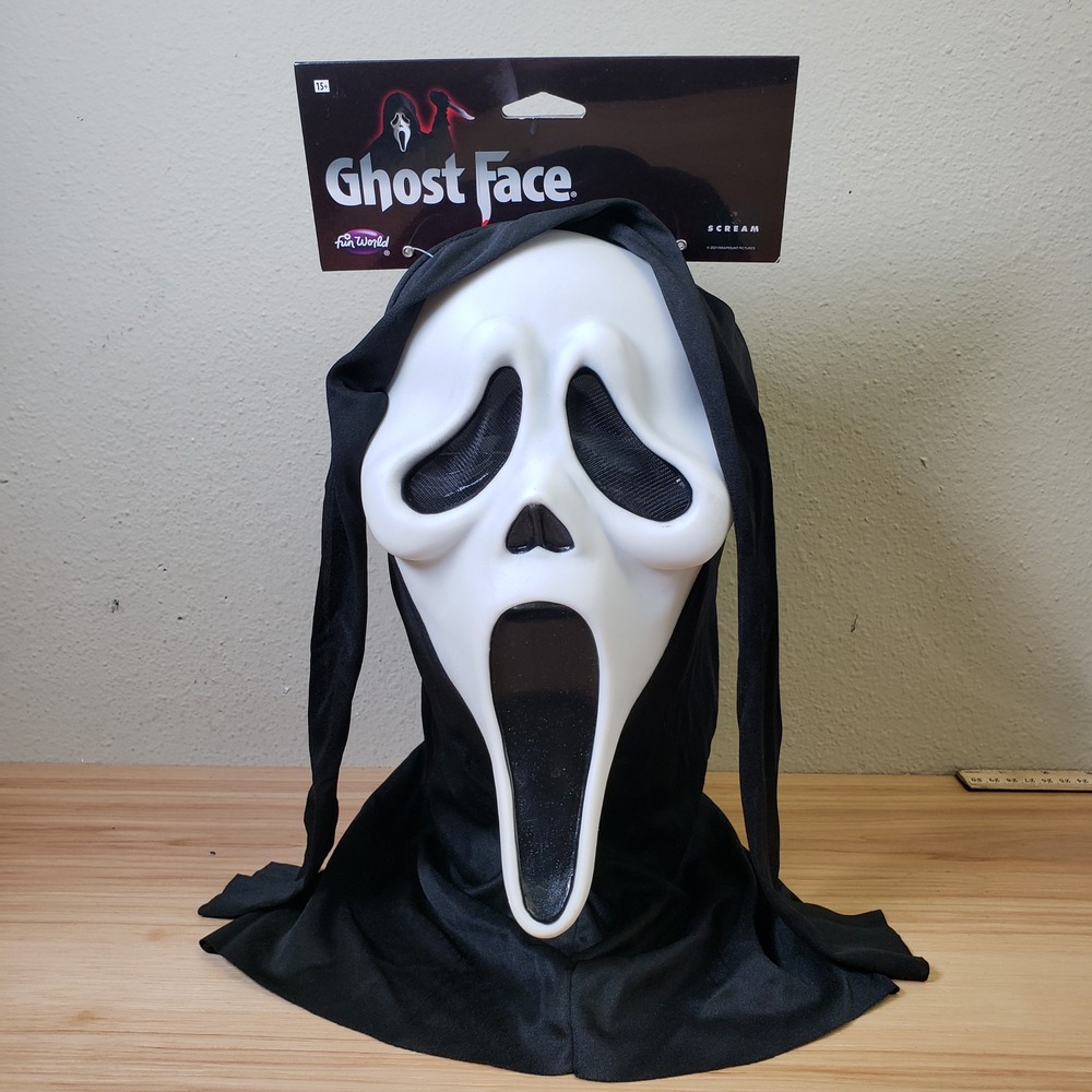 Fun World Ghost Face Halloween Mask Classic Scream Cosplay Costume Horror NEW